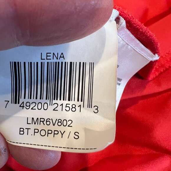 BGBGMaxAzria "Lena" Orange/Red Draped front, Cowl Open Back Gown, Size Small - Picture 16 of 16